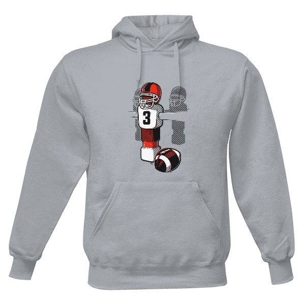 Pánská mikina s kapucí Just Hoods s potiskem Americký fotbálek