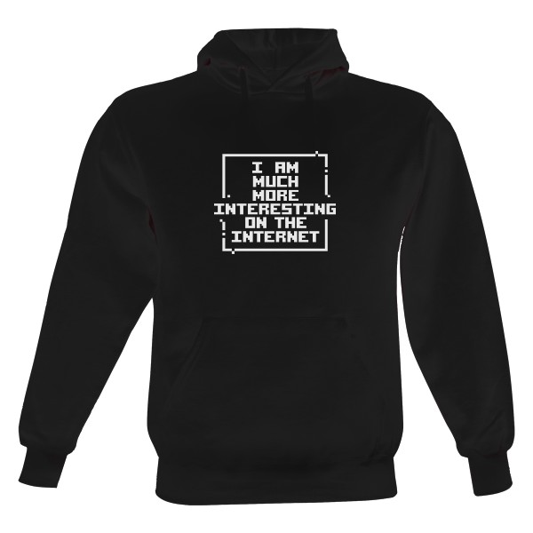 Pánská mikina s kapucí Just Hoods s potiskem I am interesting