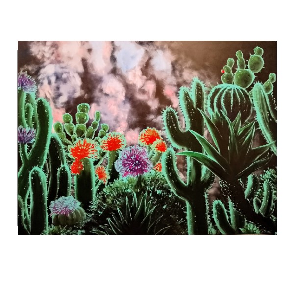 Puzzle střední  s potiskem Kaktusy na párty puzzle stredni