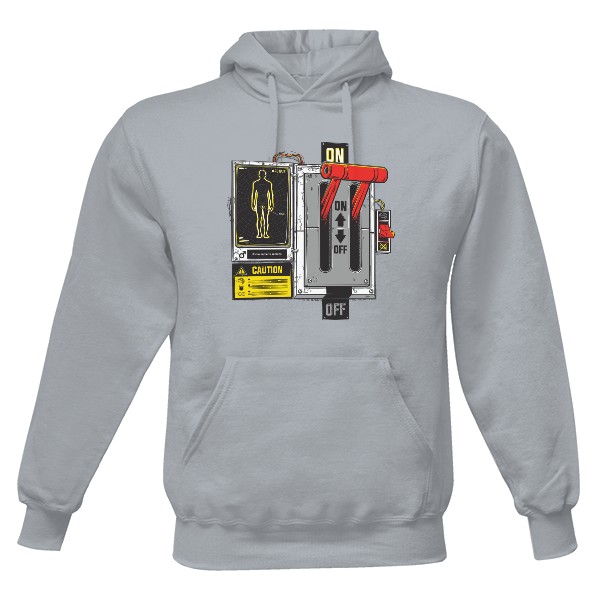 Pánská mikina s kapucí Just Hoods s potiskem Kontrolní panel - Pro něj