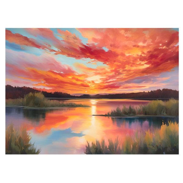 Puzzle velké s potiskem Kouzlo zapadajícího slunce